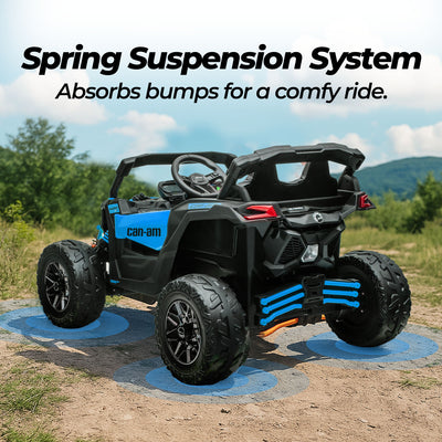 Kids Ride On UTV – Can-Am Maverick 24V Electric Car (Blue)
