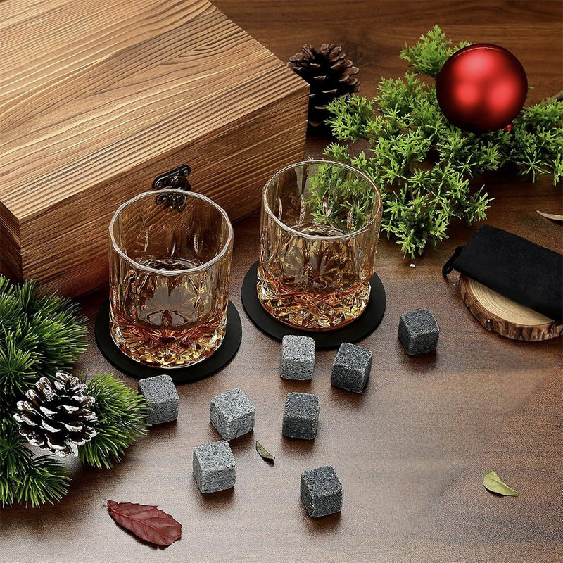 Whiskey Stones & Glasses Set