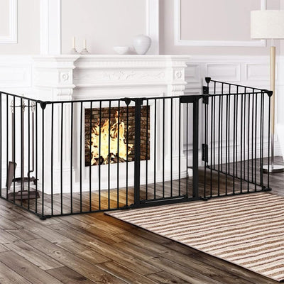 Foldable Pet Gate – 5-Panel Metal Barrier