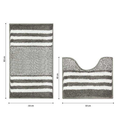 Microfibre Bath Mat & Pedestal Set (Set of 2)