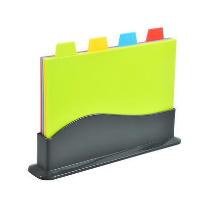 Plastic Cutting Board Set with Storage Stand