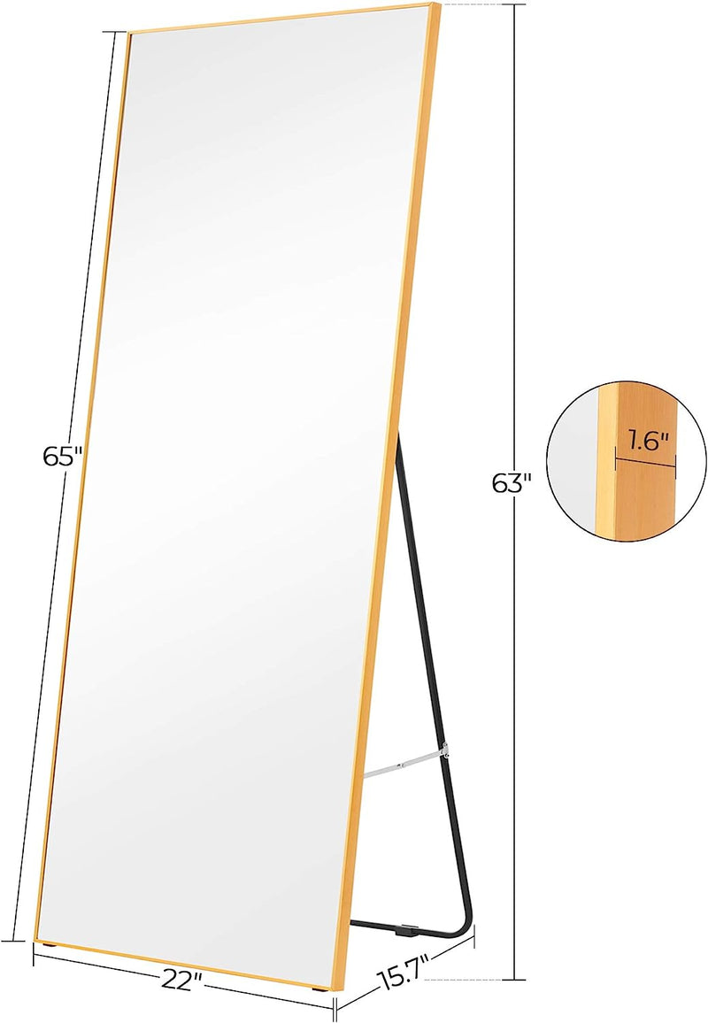 Free Standing Mirror - Gold