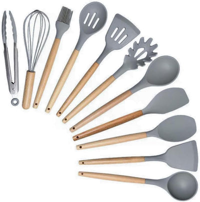 Silicone Kitchenware & Stainless Steel Knife Set