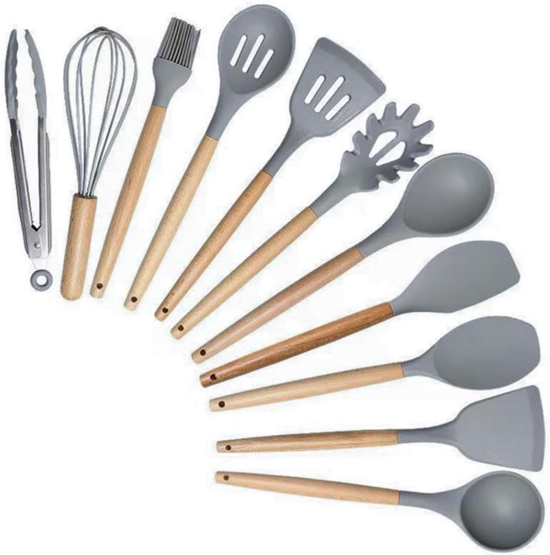 Silicone Kitchenware & Stainless Steel Knife Set