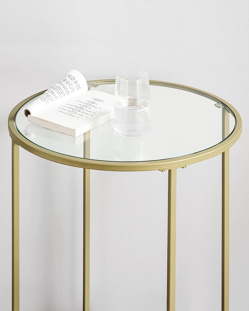 Vasagle Nyla Tempered Glass End Table