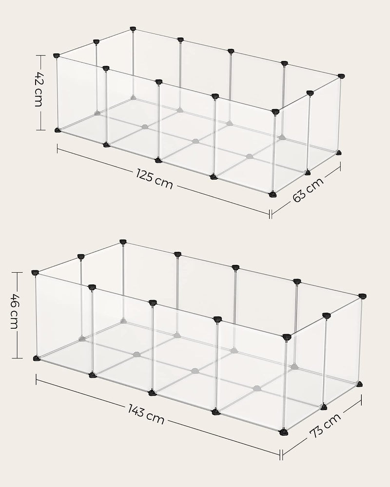 Pet Play Pen Plastic - White