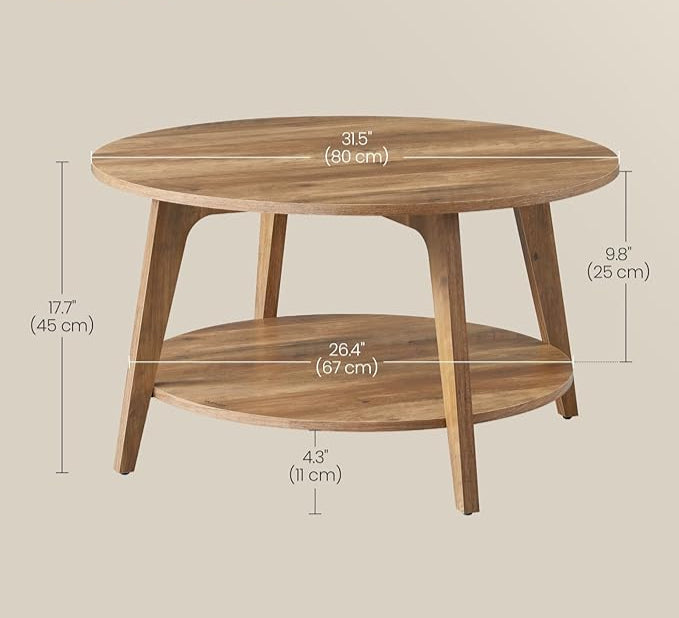 OakVista Round Coffee Table