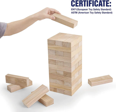 Giant Wooden Tumble Tower – Classic 54 Block Set