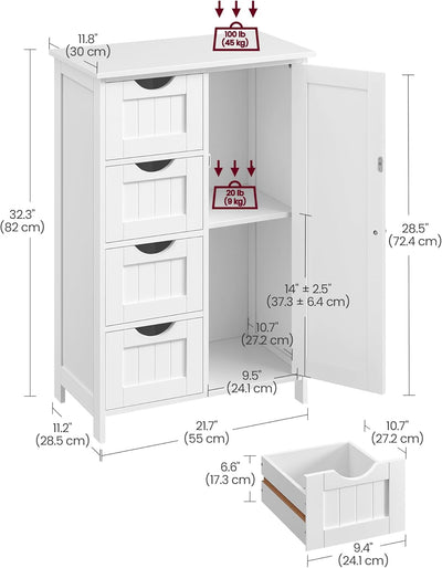 Bathroom Floor Storage Cabinet