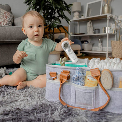 Diaper Caddy Organiser with Lid Baby Travel Essentials