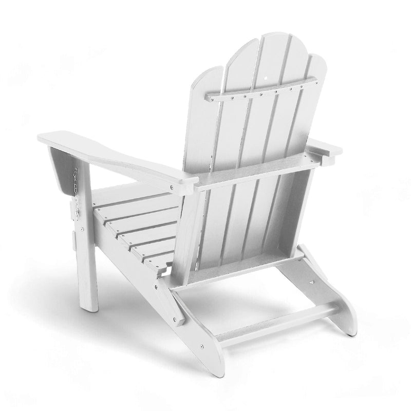 Adirondack Outdoor Chair with Cup Holder - White