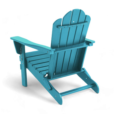Adirondack Outdoor Chair with Cup Holder - Peacock Blue