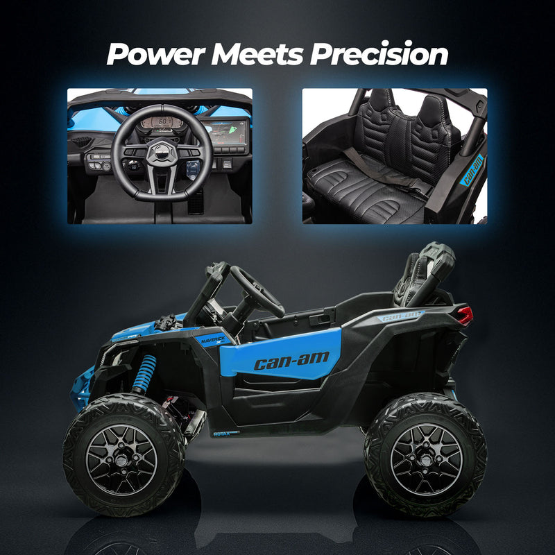 Kids Ride On UTV – Can-Am Maverick 24V Electric Car (Blue)