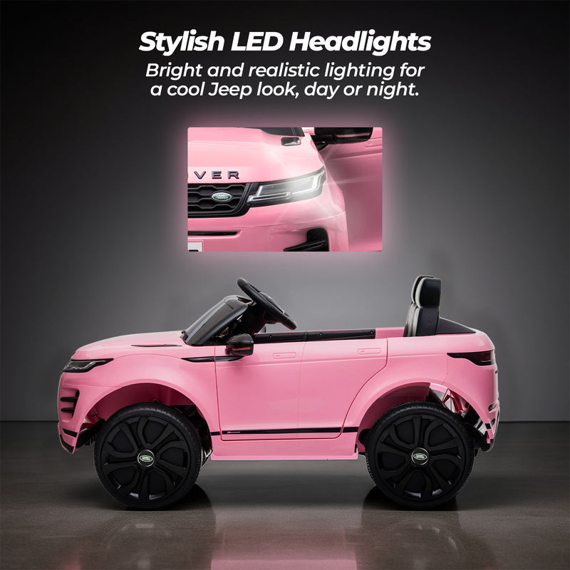 Kids Ride On SUV – Range Rover Evoque 12V Electric Car (Pink)