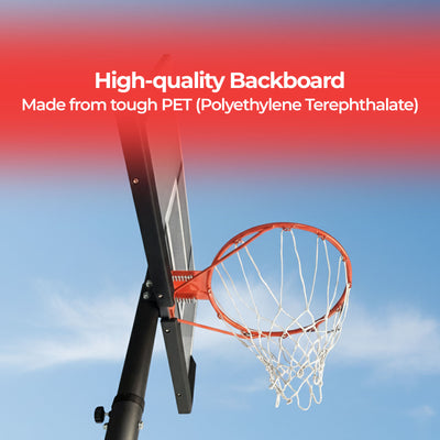 DynaSpace Pro 245–305cm Basketball Hoop Stand Set with Wheels