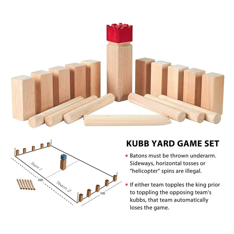 Scandi Kubb Throwing Game – Premium Wooden Set