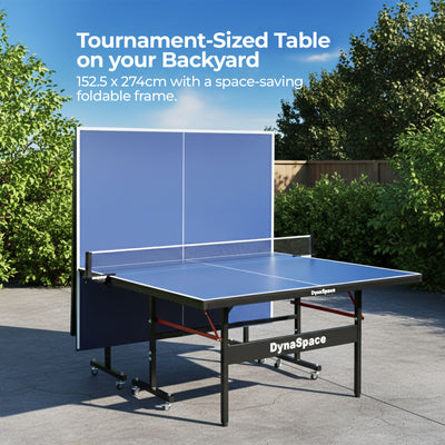 DynaSpace Table Tennis Table 15mm with Net & Rackets