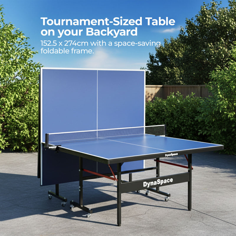 DynaSpace Table Tennis Table 15mm with Net & Rackets