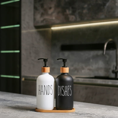 Glass Soap Dispensers (Set of 2)