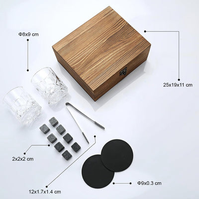 Whiskey Stones & Glasses Set
