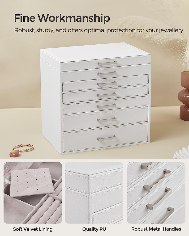 Large Jewellery Organiser With 6 Layers and 5 Drawers