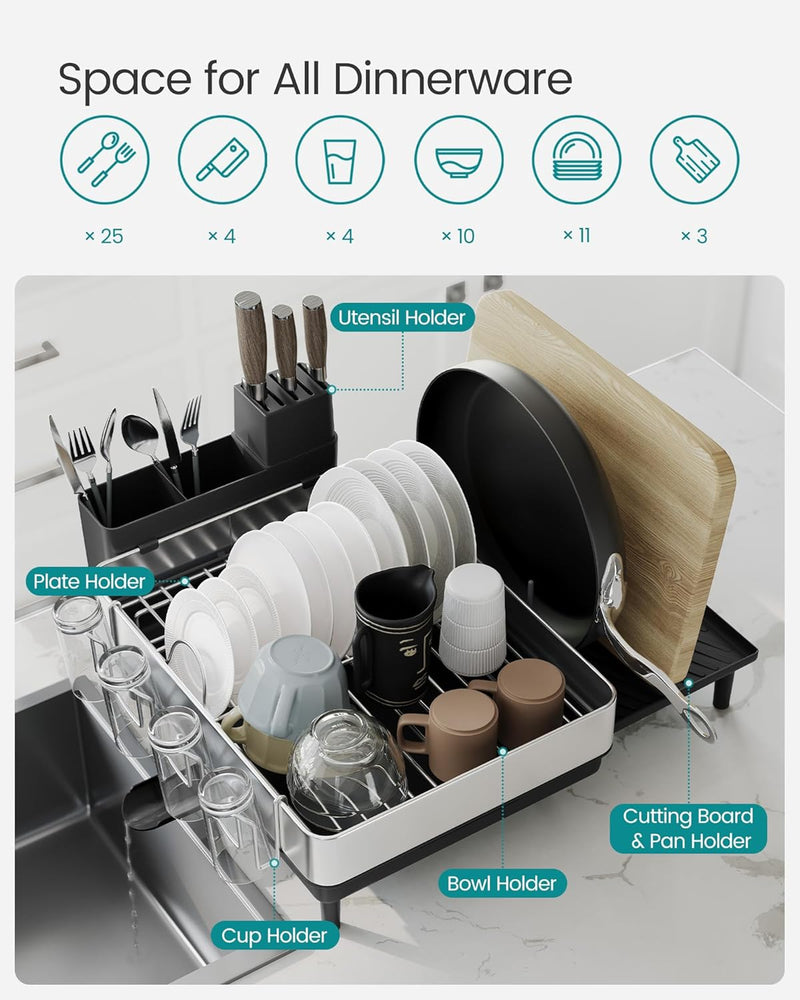 Stainless Steel Expandable Dish Rack
