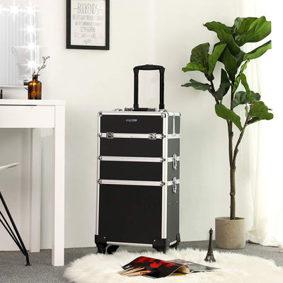 Professional Makeup Travel Trolley Rolling Case