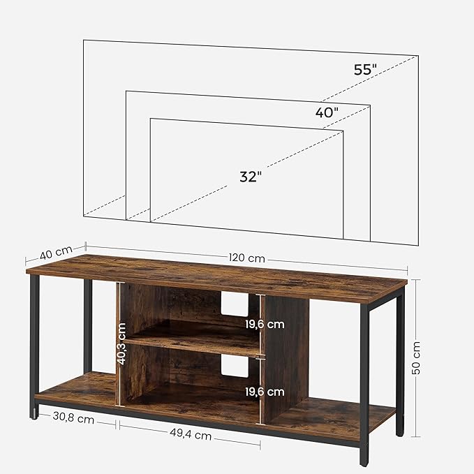 TV Cabinet with Open Shelves