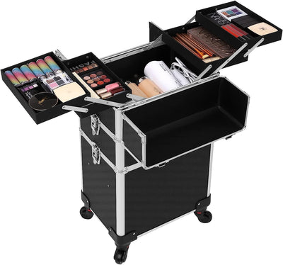 Professional Makeup Travel Trolley Rolling Case
