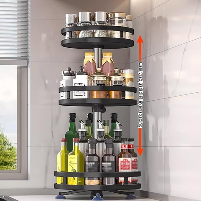 3-Tier Lazy Susan Turntable Organiser