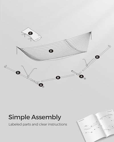 Hammock with Stand – Black & Grey