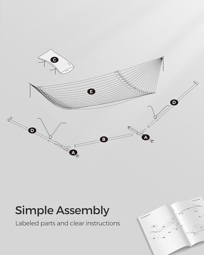 Hammock with Stand – Black & Grey