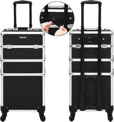 Professional Makeup Travel Trolley Rolling Case