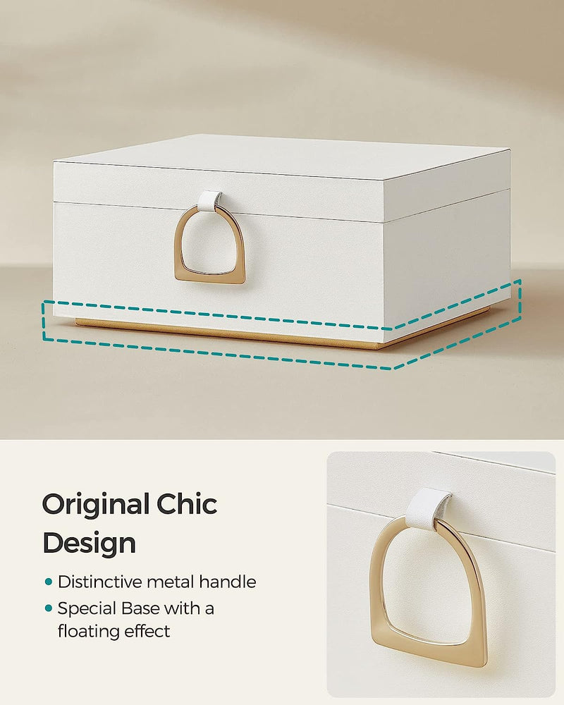 Jewellery Box With Handle - White