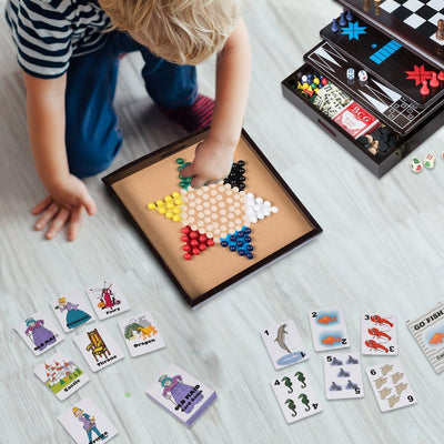 15-in-1 Family Game Box – Chess, Cards & More