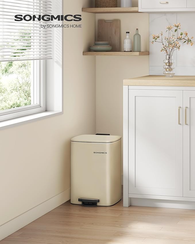 Kitchen Rubbish Bin 20L - Beige