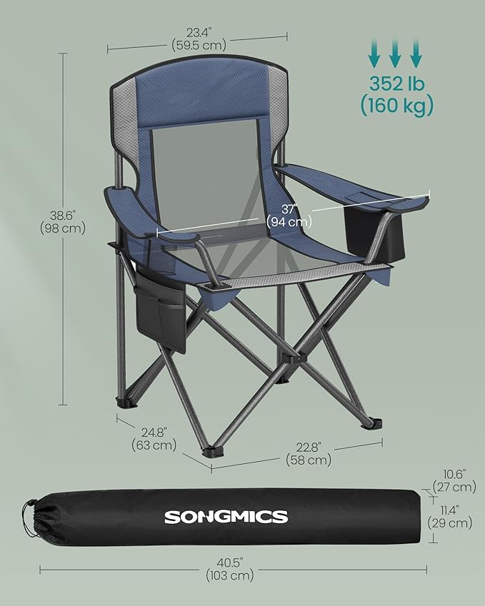 Folding Outdoor Camping Chair – Blue
