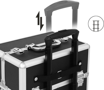 Professional Makeup Travel Trolley Rolling Case