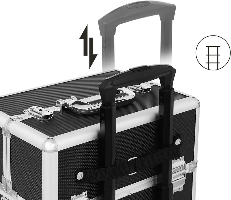 Professional Makeup Travel Trolley Rolling Case