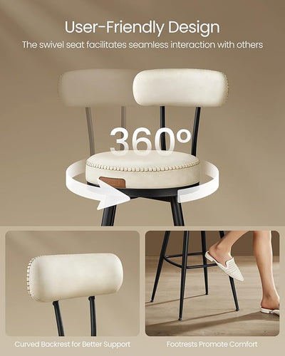 Swivel Bar Height Stools (Set of 2)