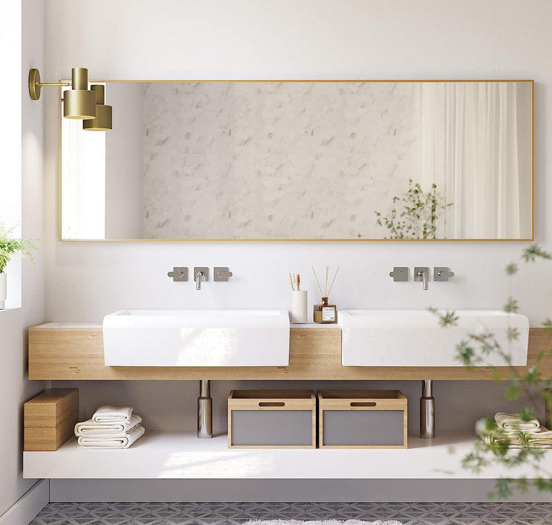 Free Standing Mirror - Gold
