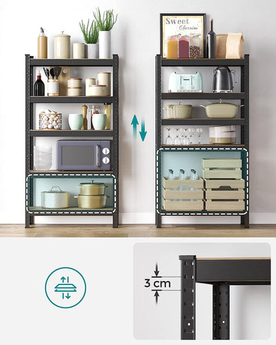 5-Tier Boltless Shelving Unit 30 x 75 x 150 cm (Set of 2)