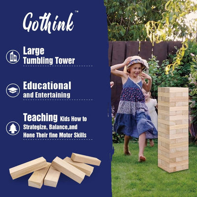 Giant Wooden Tumble Tower – Classic 54 Block Set