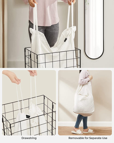 Laundry Basket 90L - White