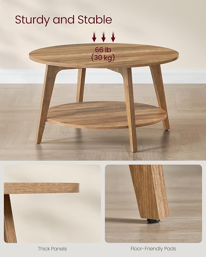OakVista Round Coffee Table