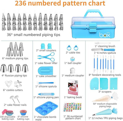 Cake Decorating Kit with Case