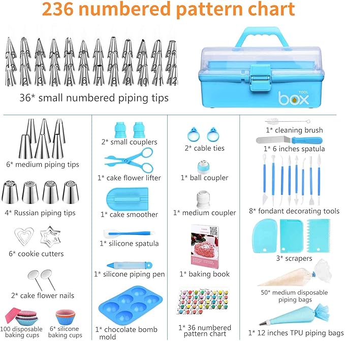 Cake Decorating Kit with Case