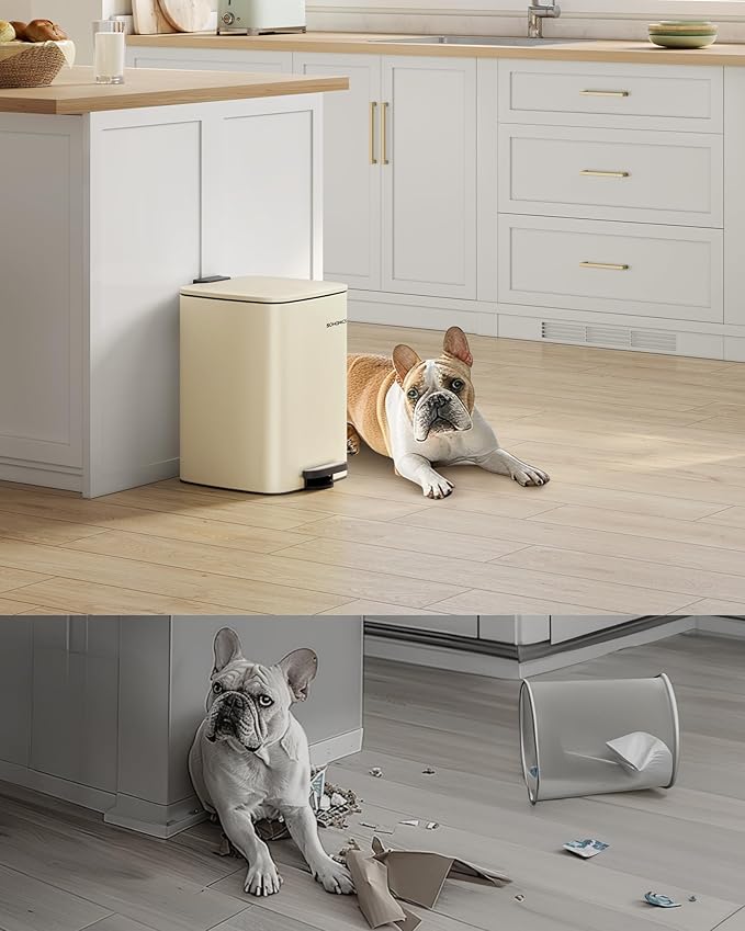 Kitchen Rubbish Bin 20L - Beige