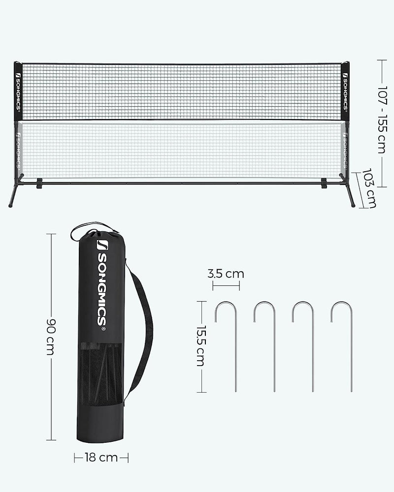 Portable Badminton Volleyball Tennis Pickleball Net - 300cm