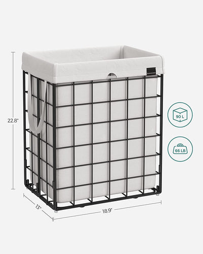 Laundry Basket 90L - White